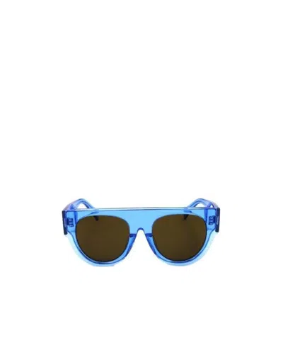 Celine Logo Logo Sunglasses In Blue
