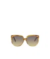 Celine Logo Logo Sunglasses In Brown