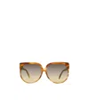 Celine Logo Logo Sunglasses In Brown
