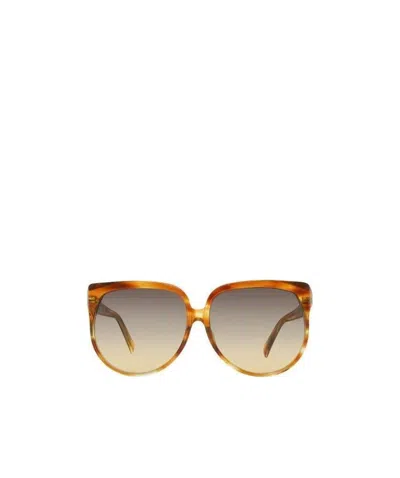 Celine Logo Logo Sunglasses In Brown
