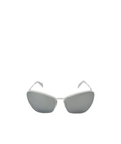Celine Logo Logo Sunglasses In Gray