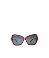Celine Logo Logo Sunglasses In Red