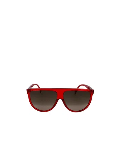 Celine Logo Logo Sunglasses In Red