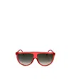 Celine Logo Logo Sunglasses In Red