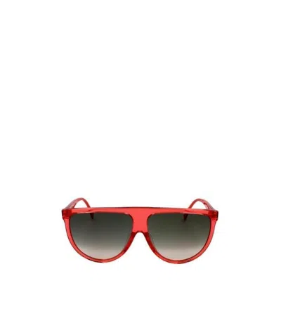 Celine Logo Logo Sunglasses In Red
