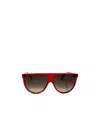 Celine Logo Logo Sunglasses In Red