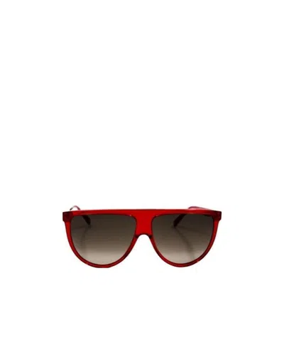 Celine Logo Logo Sunglasses In Red