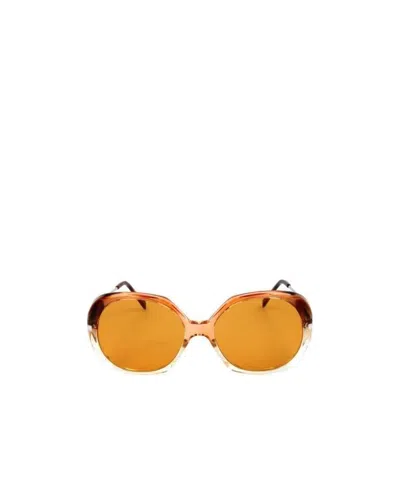 Celine Logo Logo Sunglasses In Yellow