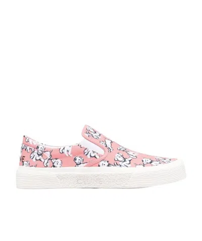 Celine Logo Low-cut Skate Shoes In Pink