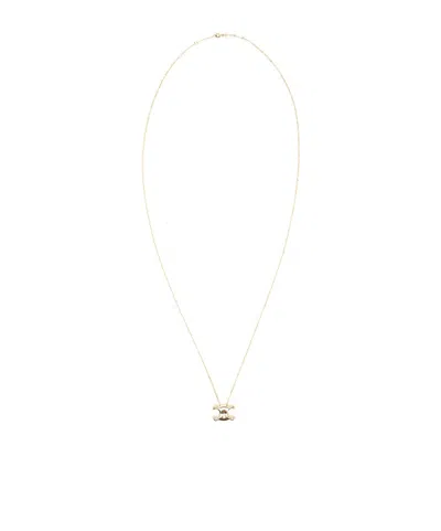 Celine Logo Necklace In Neutral