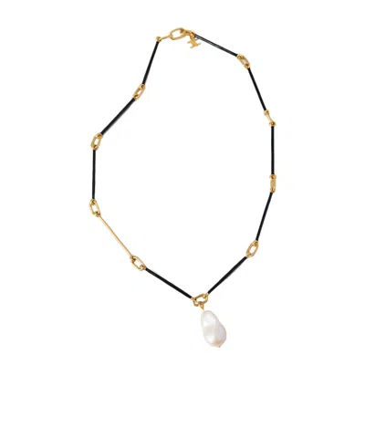 Celine Logo Necklace In Gold