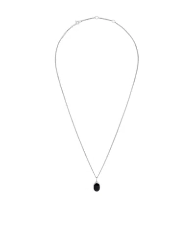 Celine Logo Necklace In White