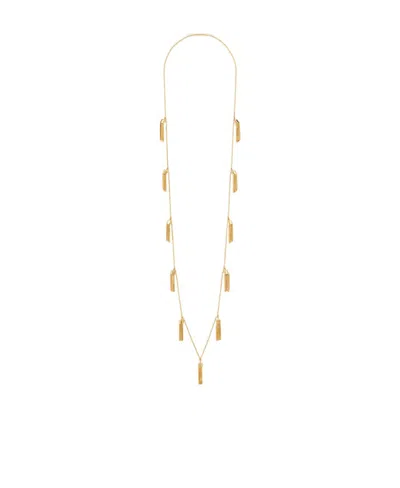 Celine Logo Necklace In Yellow