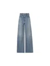 Celine Logo Patch Straight-leg Jeans In Union Wash