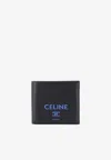 Celine Logo Print Bi-fold Wallet In Black