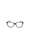 Celine Logo-print Square Glasses In Black