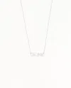 Celine Céline Logo Rhinestone Necklace In Metallic