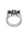 Celine Logo Ring In Gray
