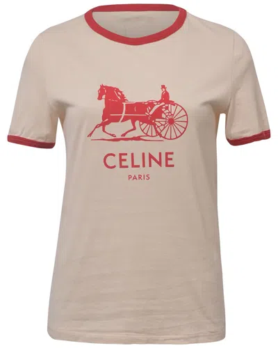 Pre-owned Celine Logo Short Sleeve T-shirt, Size Int, Xs (authentic Pre-loved)