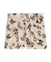 Celine Logo Shorts In Nude