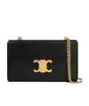 Celine Logo Shoulder Bag In Black