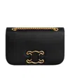 Celine Logo Shoulder Bag In Black