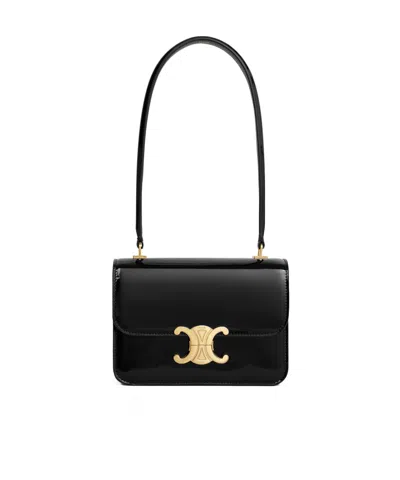 Celine Teen Garance Bag In Patent Calfskin In Black