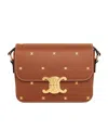 Celine Logo Shoulder Bag In Brown