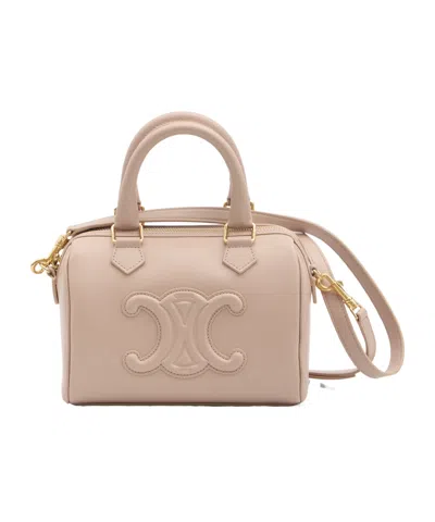 Celine Logo Shoulder Bag In Pink