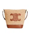 Celine Logo Shoulder Bag In Nude