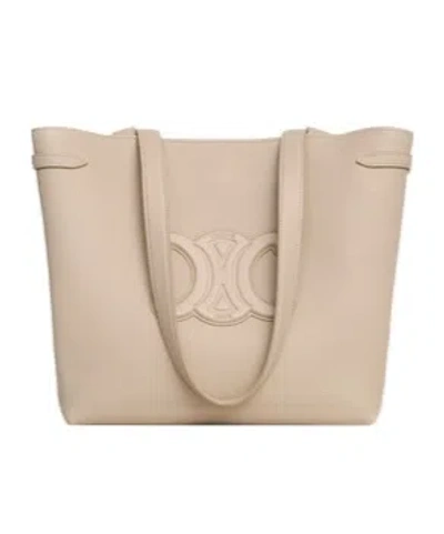 Celine Logo Shoulder Bag In Nude