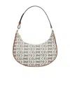 Celine Logo Shoulder Bag In White