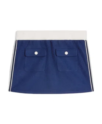 Celine Logo Skirt In Blue