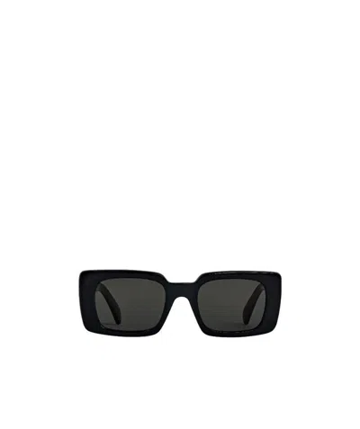 Celine Logo Square Sunglasses In Black