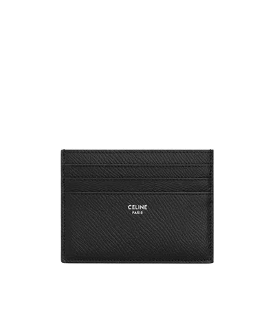 Celine Logo Stamp Card Package In Black