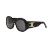Celine Cl40305u Maxi Triomphe 52a Dark Havana Sunglasses In Gray