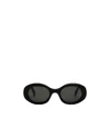 Celine Triomphe Logo Oval Acetate Sunglasses In Black