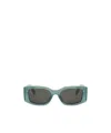 Celine Triomphe Acetate Rectangle Sunglasses In Black