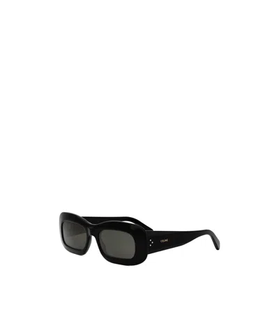Celine Logo Sunglasses In Black
