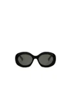 Celine Triomphe Smoke Oval Ladies Sunglasses Cl40292u 01a 54 In Black