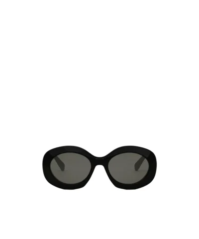 Celine Logo Sunglasses In 01a - Black