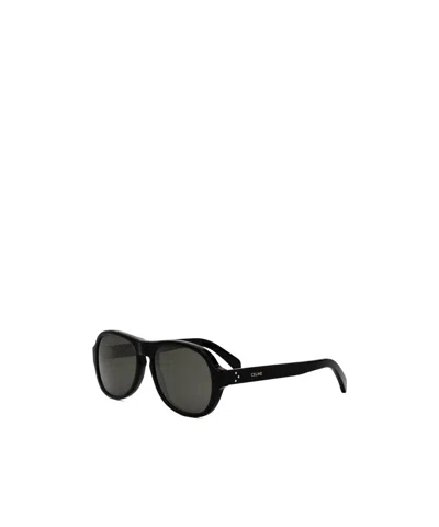 Celine Logo Sunglasses In Black
