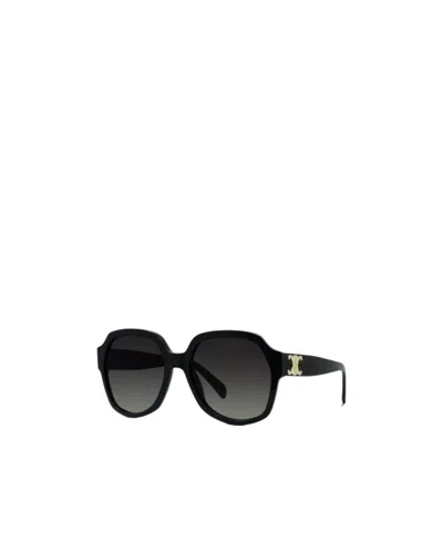 Celine Logo Sunglasses In Black