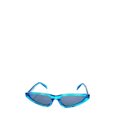 Celine Logo Sunglasses In Blue