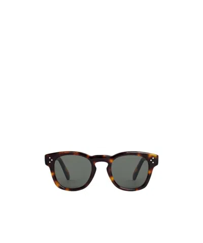 Celine Logo Sunglasses In Brown