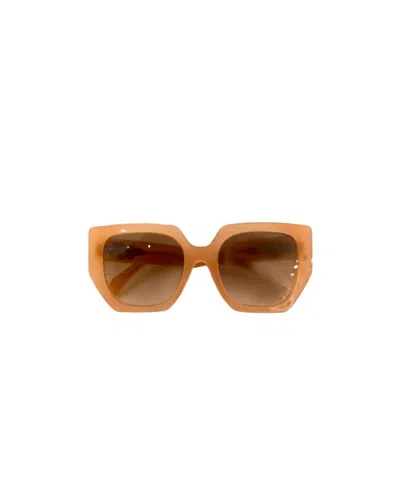 Celine Logo Sunglasses In Brown