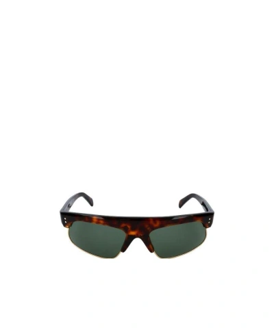Celine Logo Sunglasses In Brown