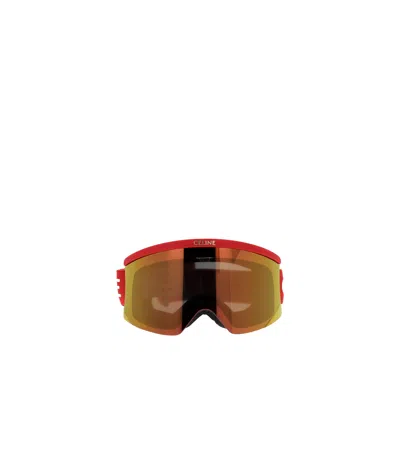 Celine Logo Sunglasses In Brown