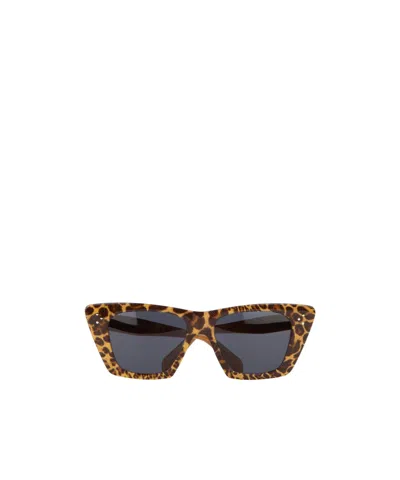 Celine Logo Sunglasses In Gray