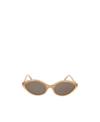 Celine Logo Sunglasses In Gray
